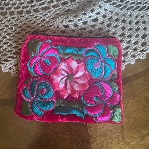 Embroidered Mexican Coin Pouch